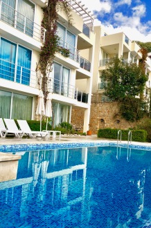 Pool & apartment front